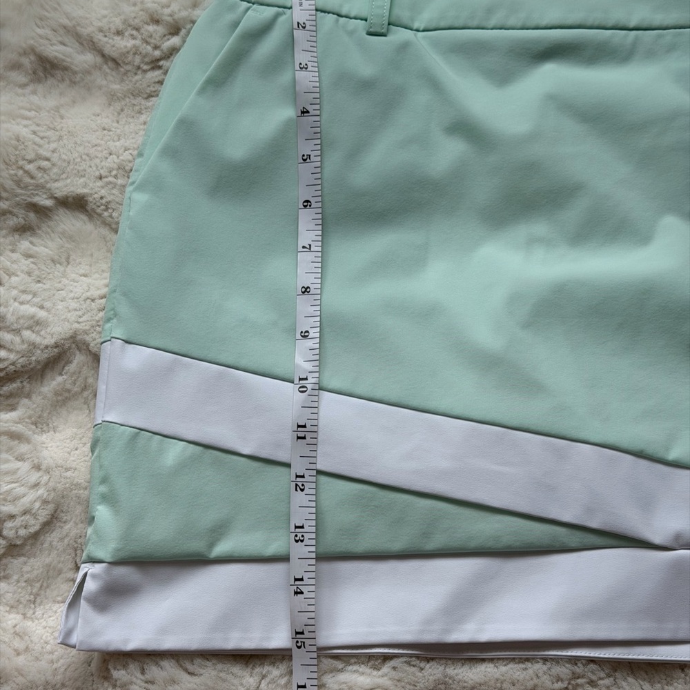 Louis Castel Golf Prep Tennis light Blue Mini Skort -White Athletic Skirt Shorts - Picture 10 of 11